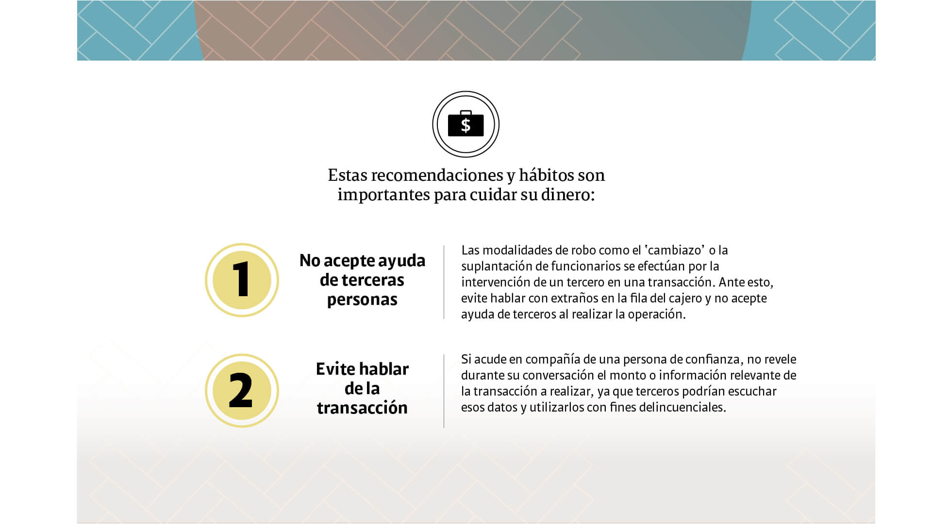 Transacciones seguras: siga estas recomendaciones al usar cajeros automáticos