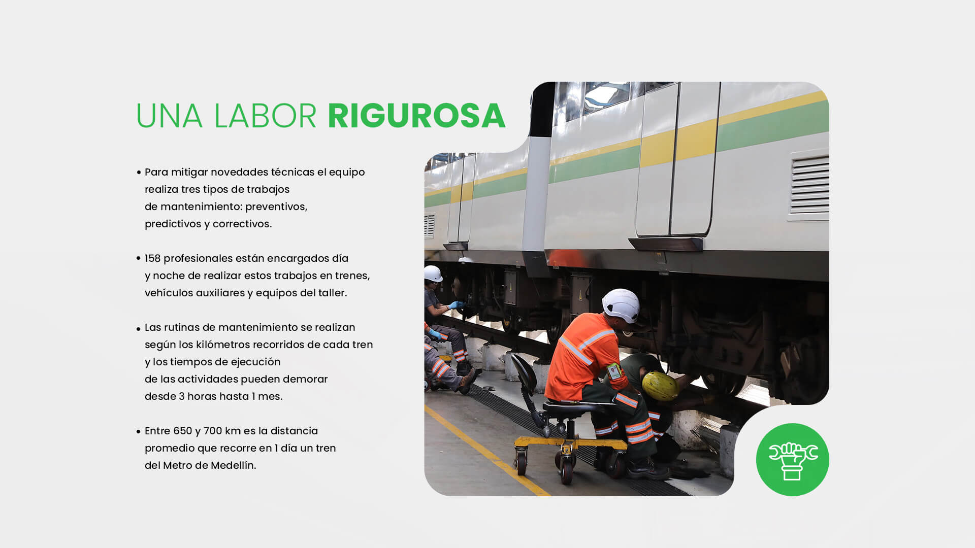 Una labor que no para: así funcionan las titánicas tareas de mantenimiento del Metro de Medellín