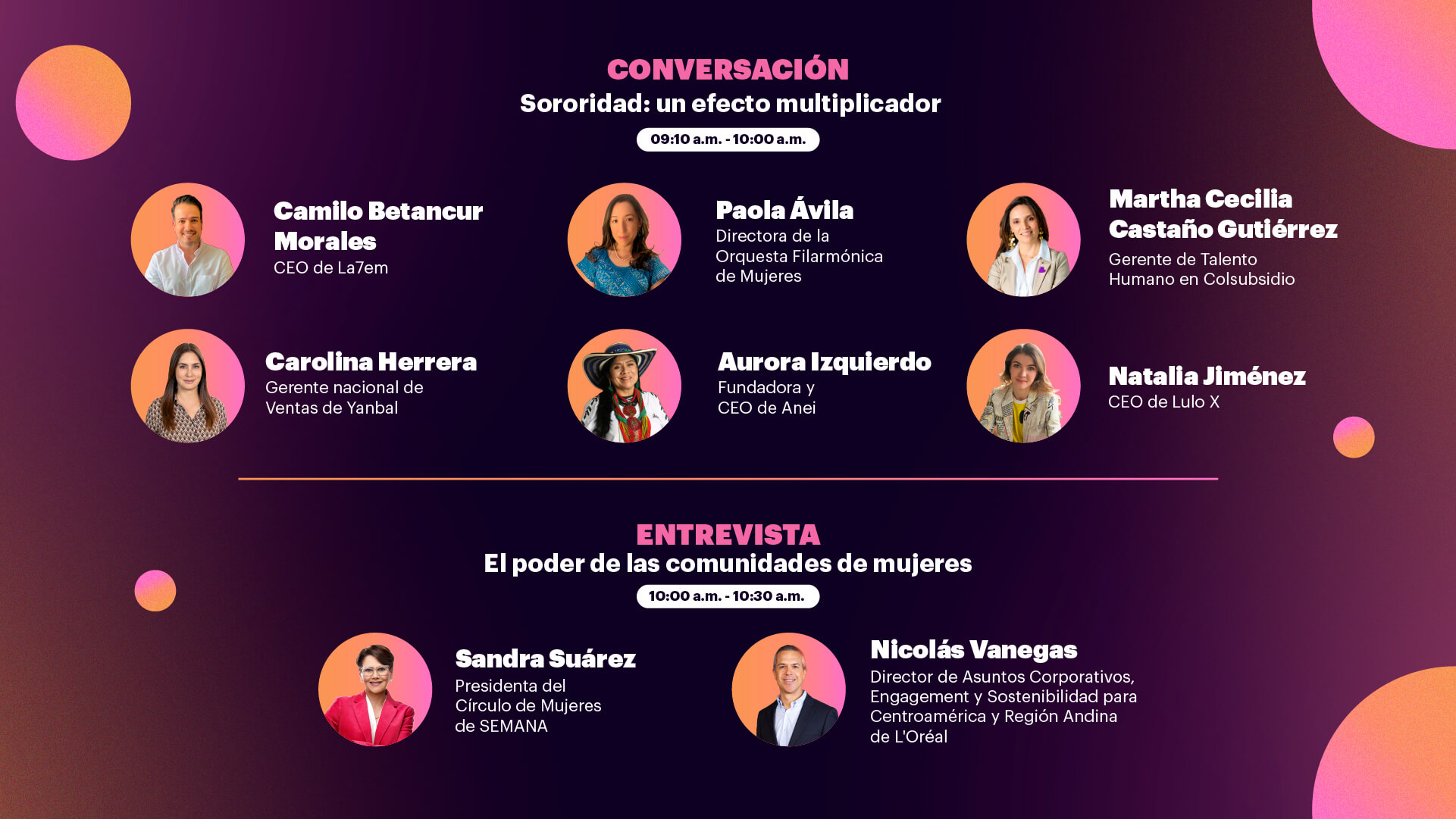 Gran Foro Mujeres Mujeres colombianas, mujeres que inspiran