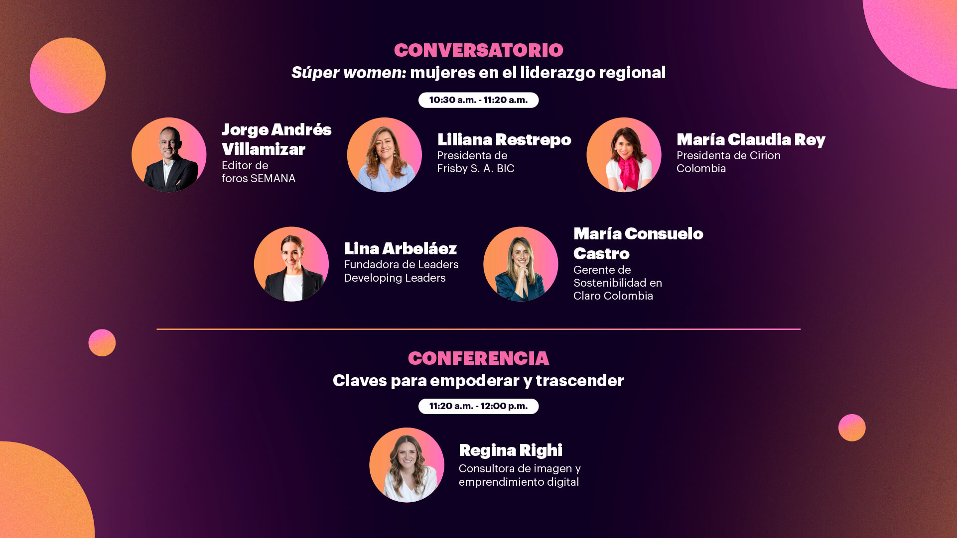 Gran Foro Mujeres Mujeres colombianas, mujeres que inspiran